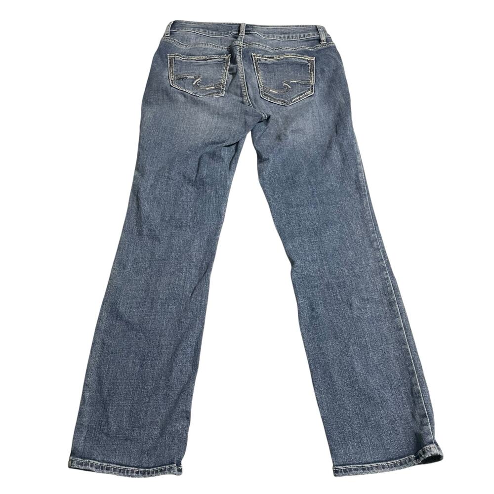 Silver Jeans Womens Jeans Size 30 Suki Straight Mid Rise Zip Fly Blue Denim Jean - Picture 2 of 10